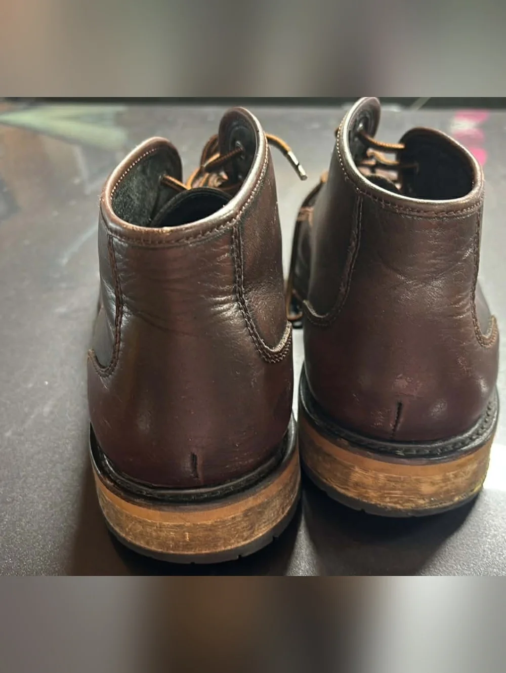 Andrew Marc Dark Brown Leather Chukka Boots‎